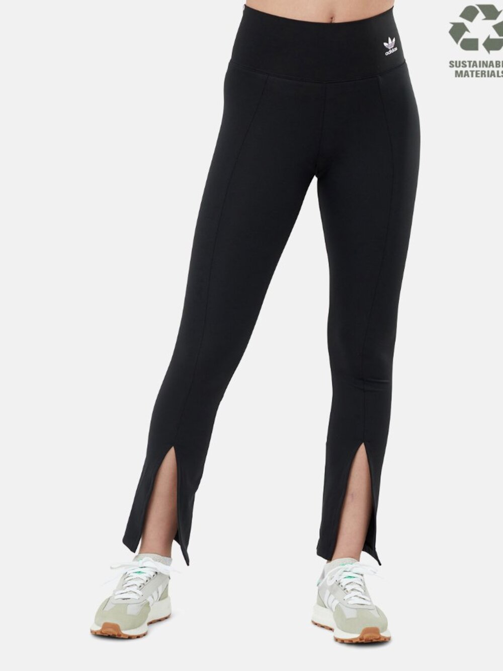 Adidas Open Hem Tights Black Women's XXS 2XS NWT